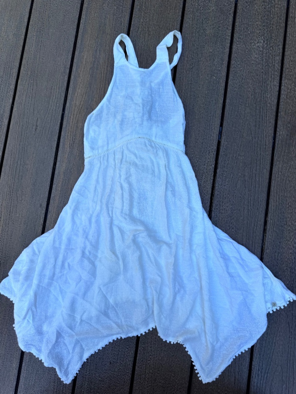 XS Element Eden White halter swing dress